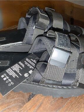 ONLY Shoes Onlmalu6 Chunky Utility Platform Slide Sandals - Black Size 7